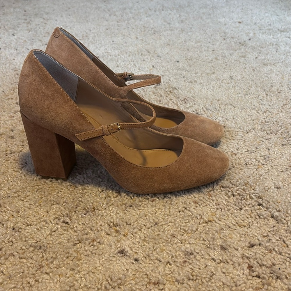 Tan Suede Calvin Klein Cassian Pumps